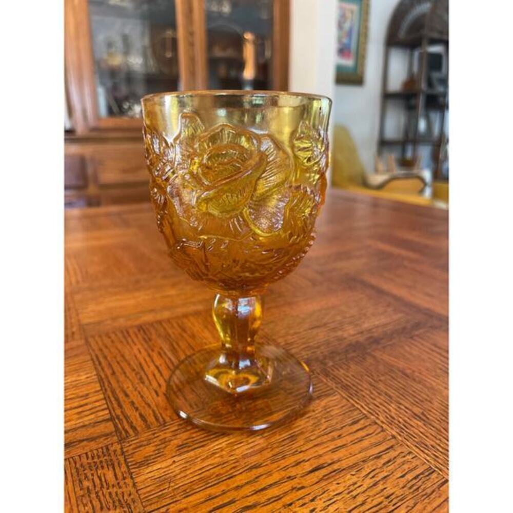 Madonna Inn Vintage Fenton glass goblet